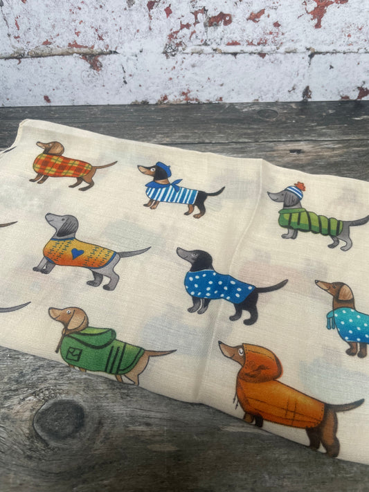 Sausage dog scarf