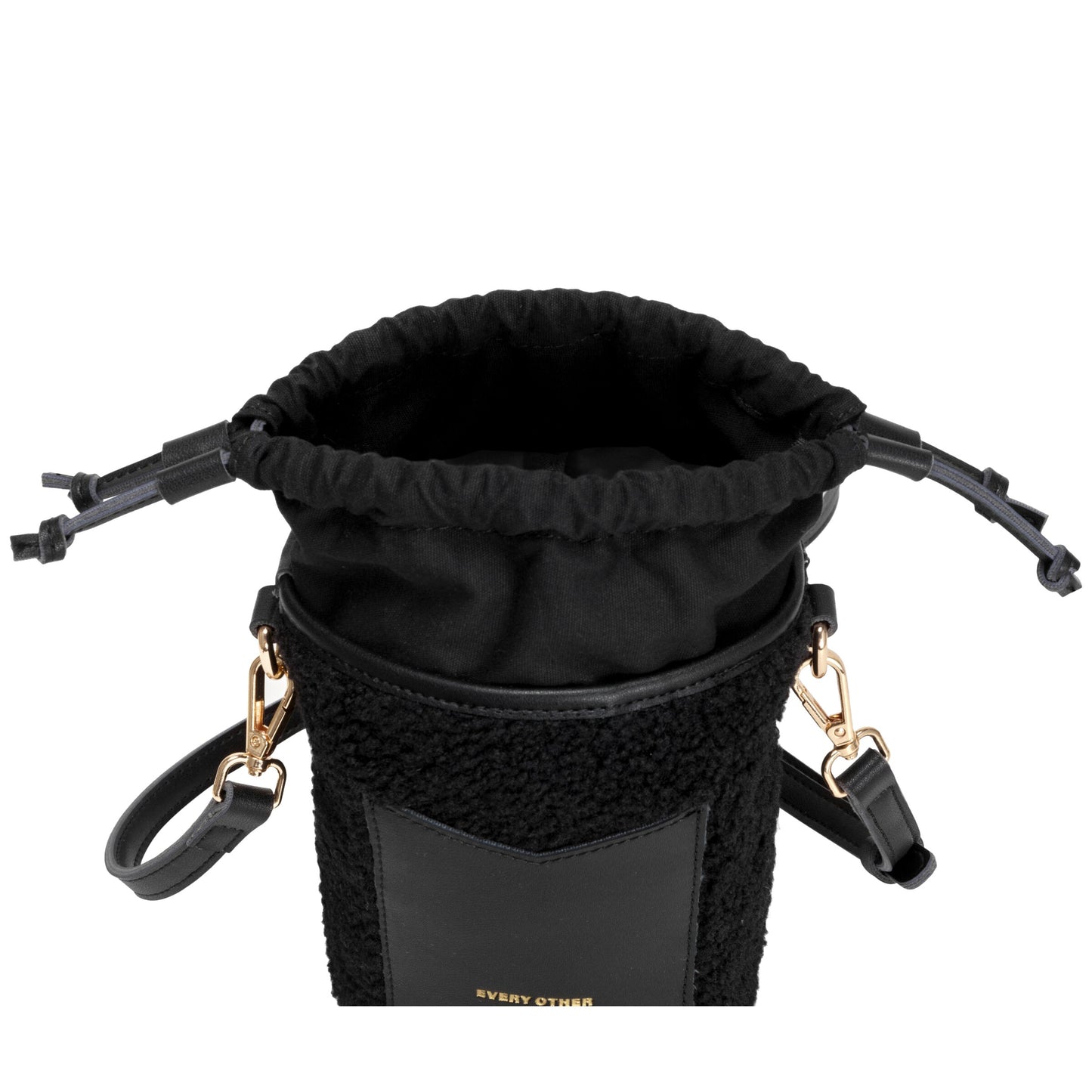 Every Other drawstring sherpa bag