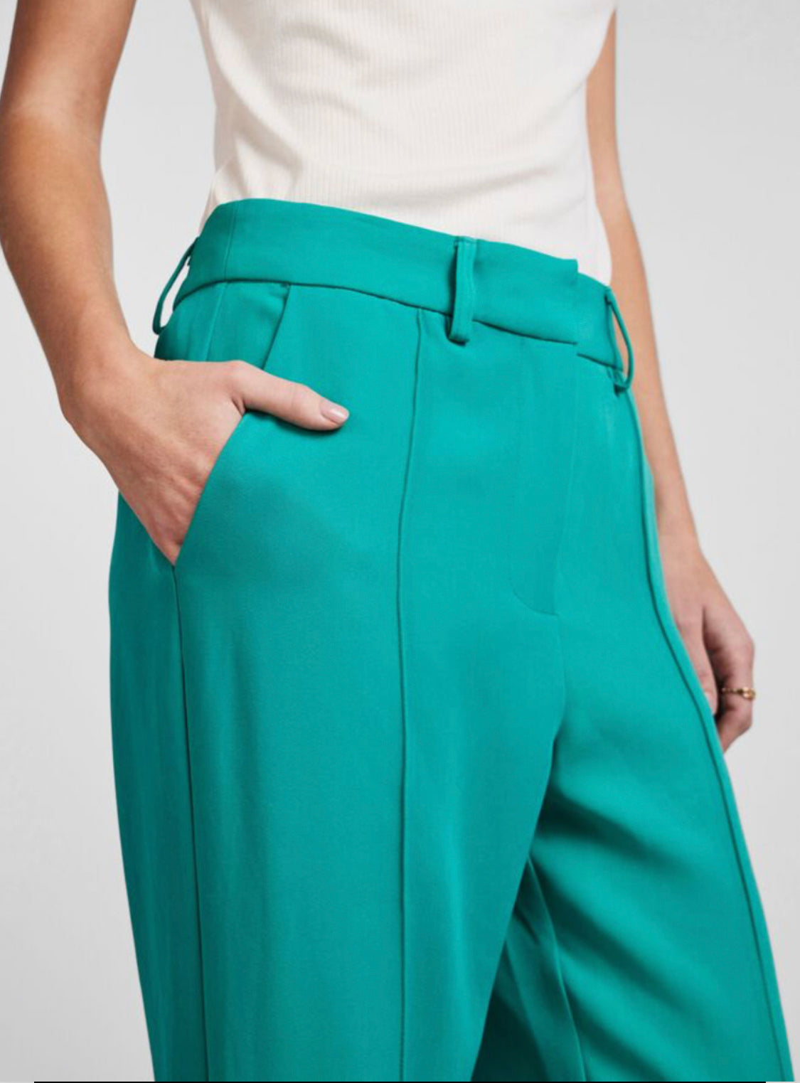 YAS Apparel High Waisted Trousers with Wide Leg